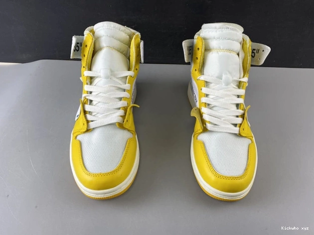 1 NRG AQ0818-149 Yellow-Cone Powder Off-White Dark Jordan x Air White 0816